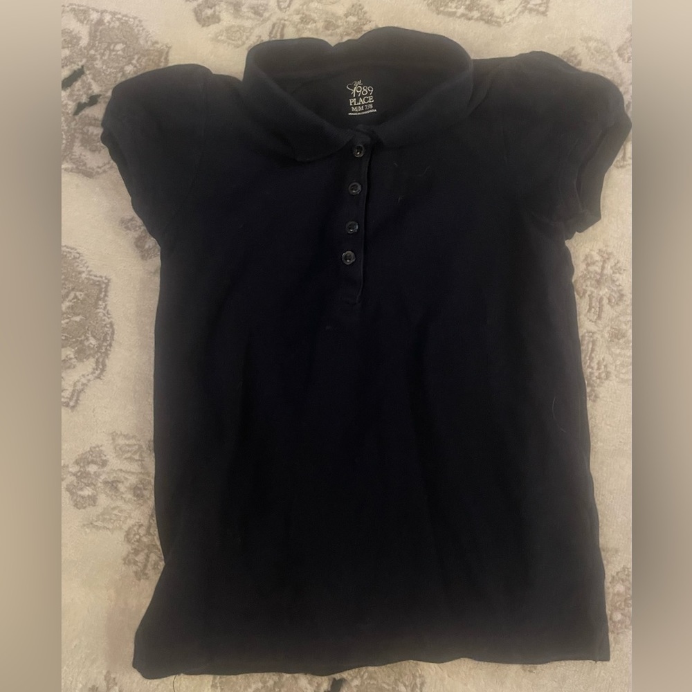 💙Children’s Place Navy blue girls polo shirts size M(7/8).